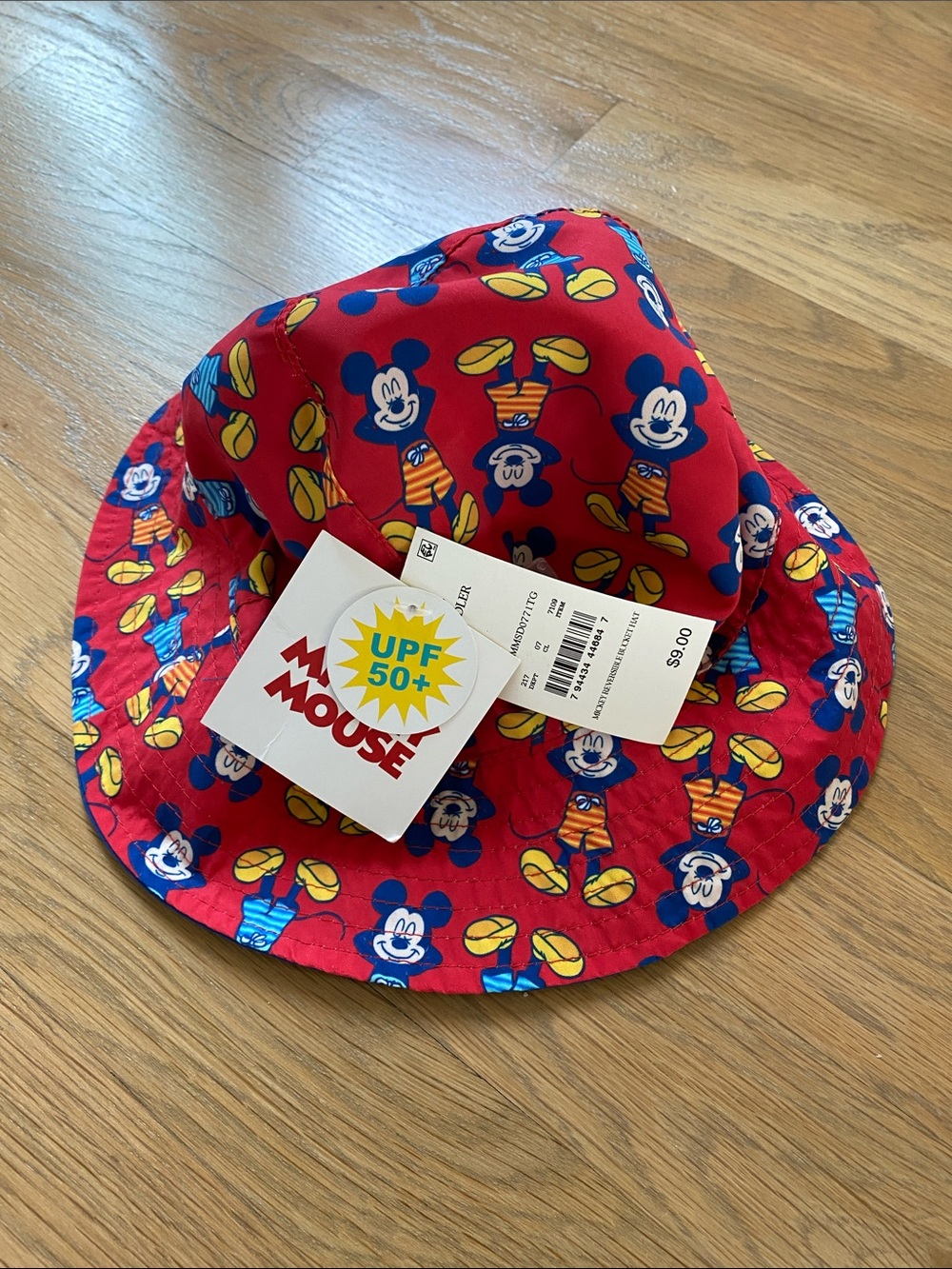 NWT Disney Mickey Mouse Reversible Red Kids' Bucket Hat